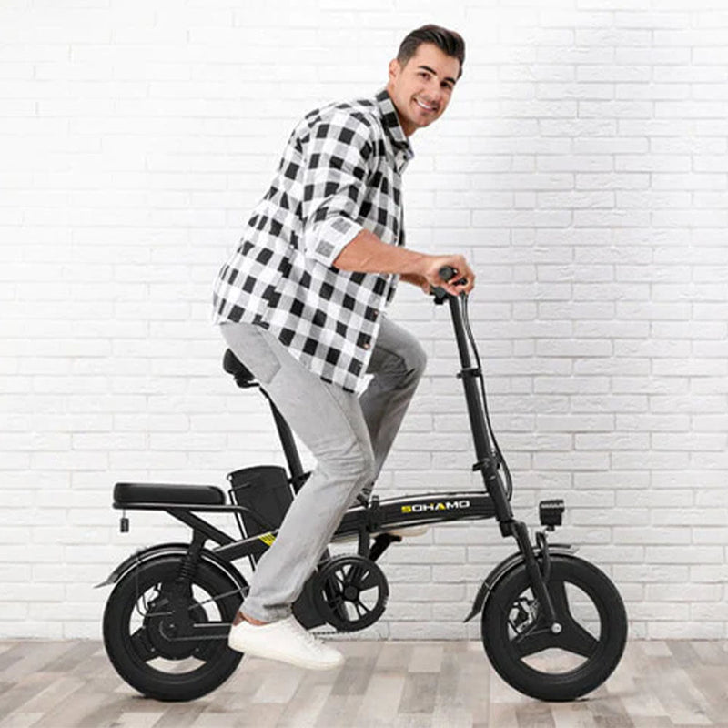 SOHAMO A2 48V 12/16AH Foldable Electric Bicycle (94617253) - SAKSBY.com - Electric Bicycles - SAKSBY.com