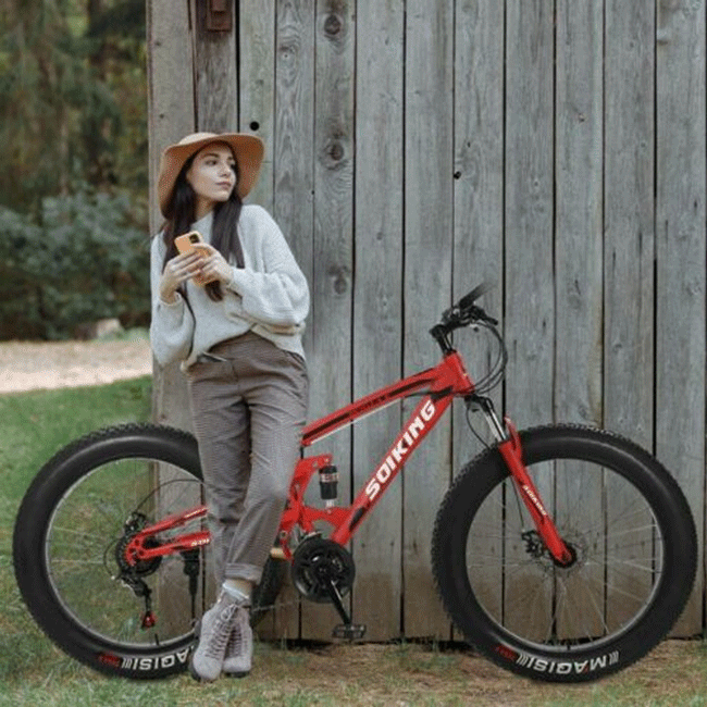 SOIKING 26" Heavy Duty Fat Tire Mountain Beach Cruiser Trek Bike - SAKSBY.com - Mountain Bicycles - SAKSBY.com