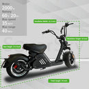 SOVERSKY M2 60V/40AH 2000W Electric Fat Tire Scooter Chopper Citycoco - SAKSBY.com - Motorcycles & Scooters - SAKSBY.com