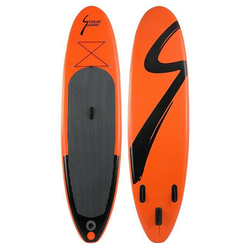 STREAK BOARD Inflatable Stand Up Paddle Surfing Board With Complete Kit, 10FT - SAKSBY.com - Front View