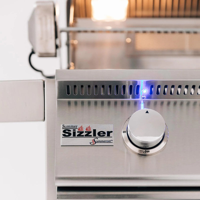 SUMMERSET Sizzler Pro 4-Burner Built-In Propane Gas Grill W/ Rear Infrared Burner, 32" - SIZPRO32-LP Zoom Parts View