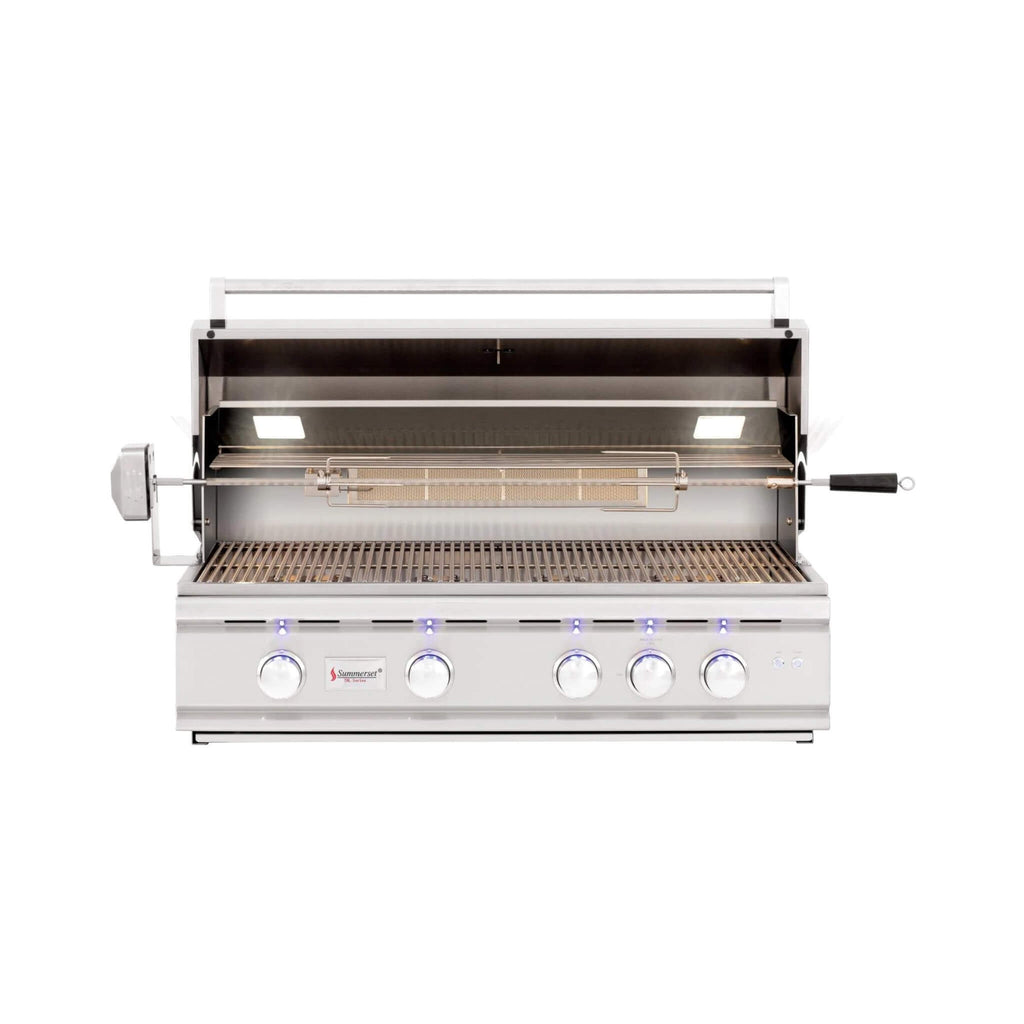 Summerset TRL Built-In Propane Gas Grill With Rotisserie (TRL32/38-LP) (SAK17213) - Saksby Wholesale - Front View Open Cover