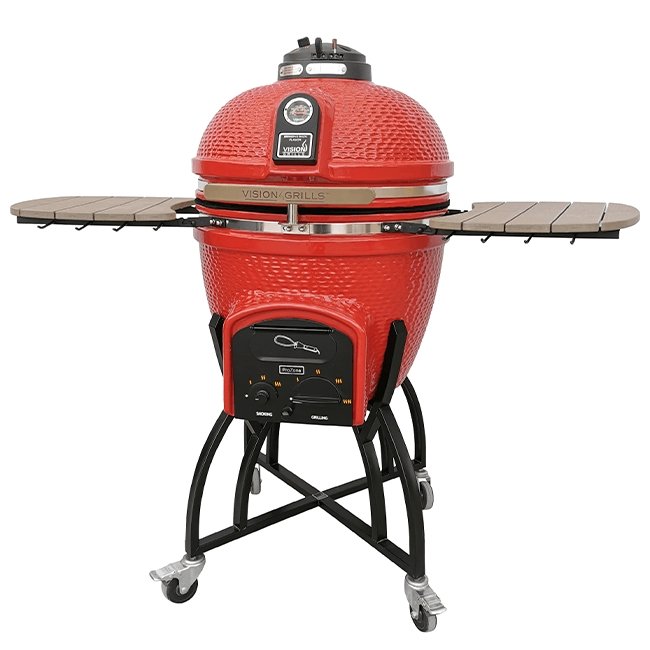 VISION GRILL C-Series Heavy Duty Red Ceramic Kamado Grill, 47" - SAKSBY.com - SAKSBY.com