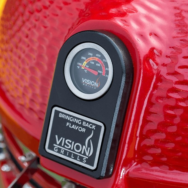 VISION GRILL C-Series Heavy Duty Red Ceramic Kamado Grill, 47" - SAKSBY.com - SAKSBY.com