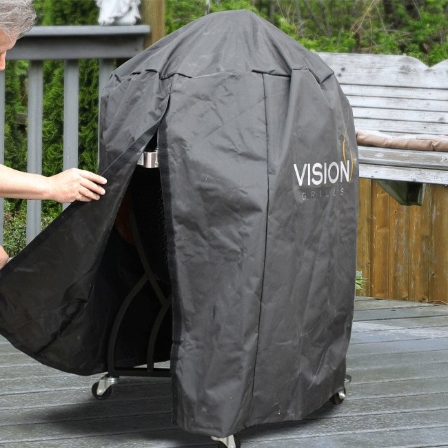 VISION GRILL C-Series Heavy Duty Red Ceramic Kamado Grill, 47" - SAKSBY.com - BBQ Grills - SAKSBY.com