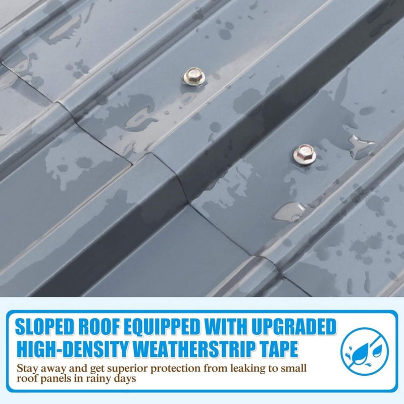VKU Premium Modern Heavy Duty Outdoor Alloy Steel Carport Canopy, 12x20FT (91486752) - SAKSBY.com - Sheds, Garages & Carports - SAKSBY.com