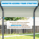 VKU Premium Modern Heavy Duty Outdoor Alloy Steel Carport Canopy, 12x20FT (91486752) - SAKSBY.com - Sheds, Garages & Carports - SAKSBY.com