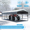 VKU Premium Modern Heavy Duty Outdoor Alloy Steel Carport Canopy, 12x20FT (91486752) - SAKSBY.com - Sheds, Garages & Carports - SAKSBY.com