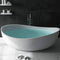 WBT Premium Freestanding Extra Large Oval Stone Besin Soaking Bathtub, 71" (SAK80751) - Saksby Wholesale - Front Right Side View