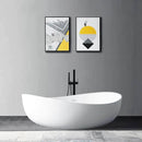 WBT Premium Freestanding Extra Large Oval Stone Besin Soaking Bathtub, 71" (SAK80751) - Saksby Wholesale - Lifestyle View