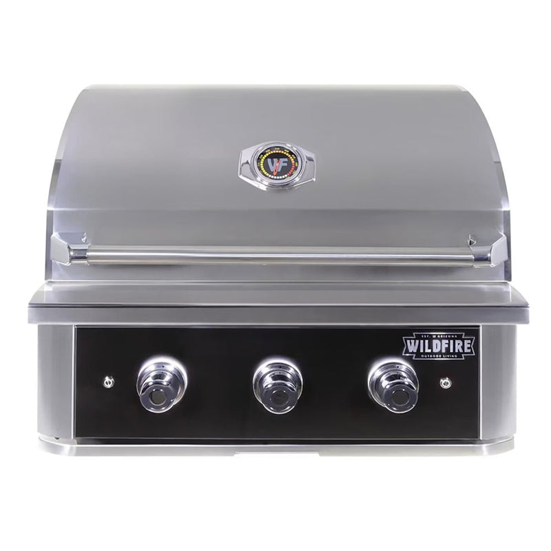 WILDFIRE OUTDOOR LIVING Ranch Pro 304 Stainless Steel Propane Gas Grill, 30" (WF-PRO30G-RH-LP) Front View