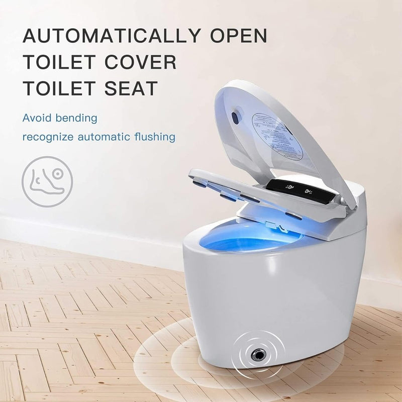XEK Premium Automatic Single-Piece Home Smart Toilet With Bidet, Foot Sensor And Heated Seat (96152473) - SAKSBY.com - Toilets - SAKSBY.com