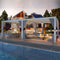YLN Outdoor Hardtop Louvered Pergola With Adjustable Aluminum Rainproof Roof, 12x20FT (97418625) - SAKSBY.com - Canopies & Gazebos - SAKSBY.com
