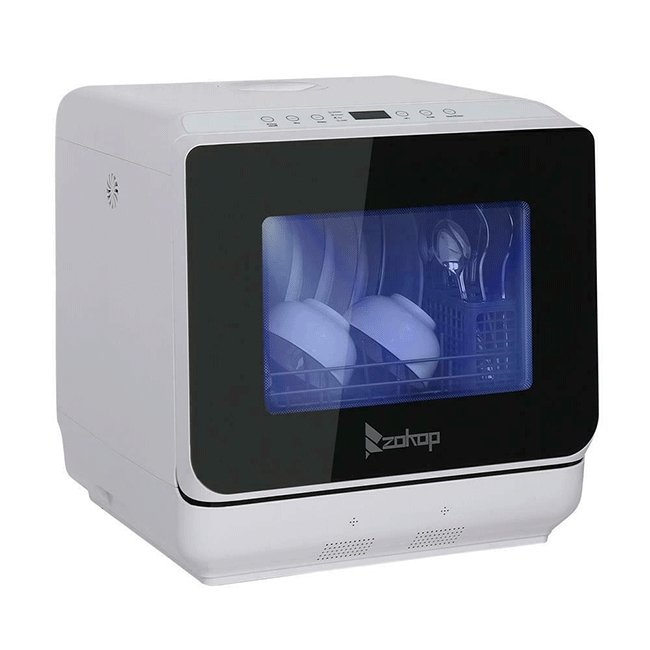 ZOKOP Small Portable Table Countertop Dishwasher Cleaner, 840W - SAKSBY.com - Portable Dishwashers - SAKSBY.com