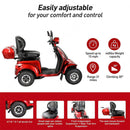 ZVG 4-Wheel 60V/20AH Electric Golf Senior Travel Mobility Scooter For Adults, 400LBS (91582627) - Detail View