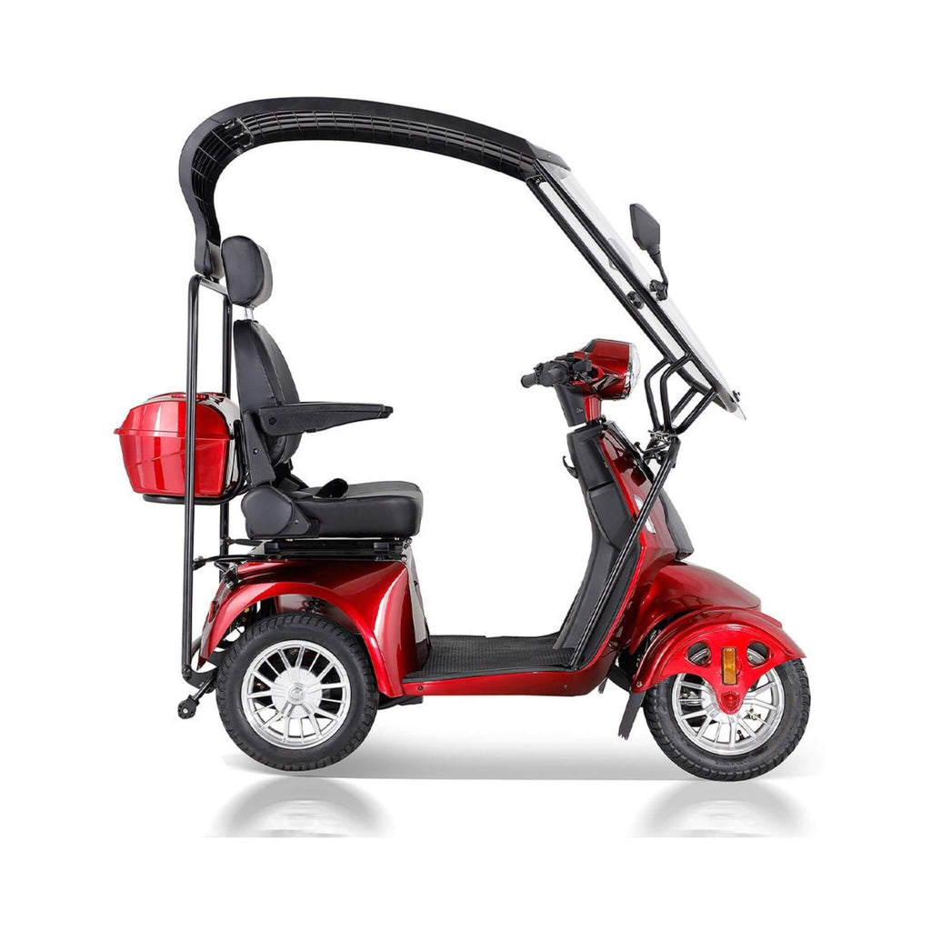 Zvg 600W 60V/20AH Four-Wheel Electric Elderly Handicap Adult Mobility Travel Scooter W/ Cover (SAK95716) - Saksby Wholesale - Side VIew