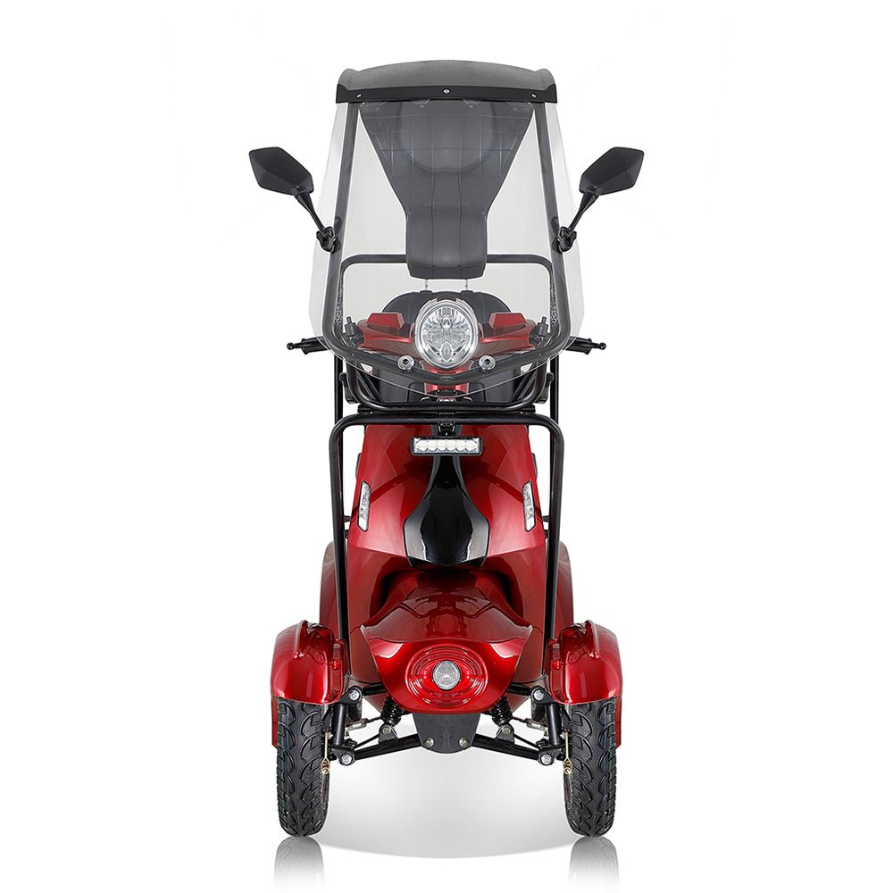 ZVG 600W 60V/20AH Four-Wheel Electric Elderly Handicap Adult Mobility Travel Scooter W/ Cover (95716483) - Front View