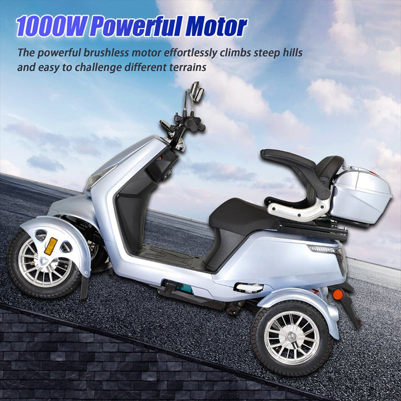ZVG Heavy Duty 1000W 60V/20AH Four Wheel All-Terrain Travel Mobility Scooter, 440LBS (91645372) - Demonstration View