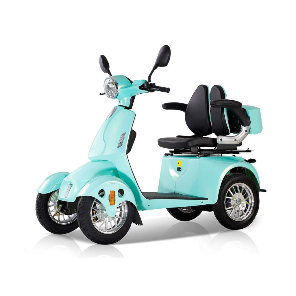 Zvg Heavy-Duty 800W 60V/20AH Four Wheel All-Terrain Travel Mobility Scooter For Adults And Seniors, 500LB (SAK97156) - Saksby Wholesale - Side Front VIew